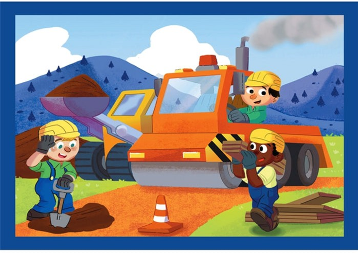 Puzzle Clementoni Super Kolor Busy at Work 4 in 1 21741 (8005125217410) - obraz 3
