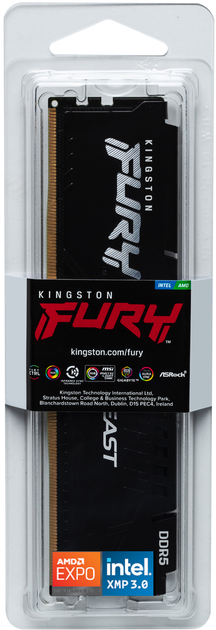 Оперативна пам'ять Kingston Fury DDR5-5600 65536MB PC5-44800 Beast 2Rx8 Black (740617350111) - зображення 5