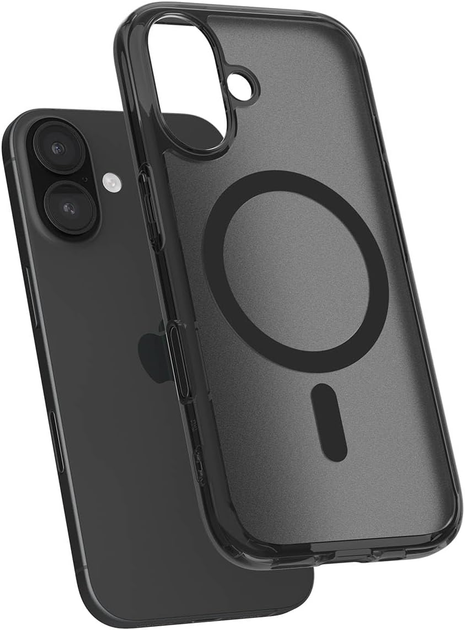 Etui Spigen Ultra Hybrid "T" MagSafe na Apple iPhone 16e Transparent-Black (8809971239059) - obraz 1