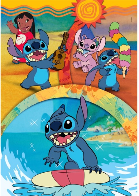 Puzzle Clementoni Super Kolor Disney Stitch 104 elementy 25042 (8005125250424) - obraz 2