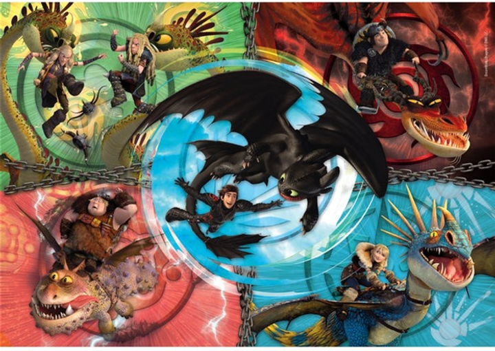 Puzzle Clementoni Super Kolor How to Train Your Dragon 104 elementy 25035 (8005125250356) - obraz 2