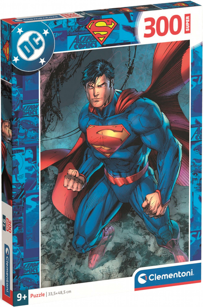 Puzzle Clementoni Super DC Superman 300 elementów 21747 (8005125217472) - obraz 1