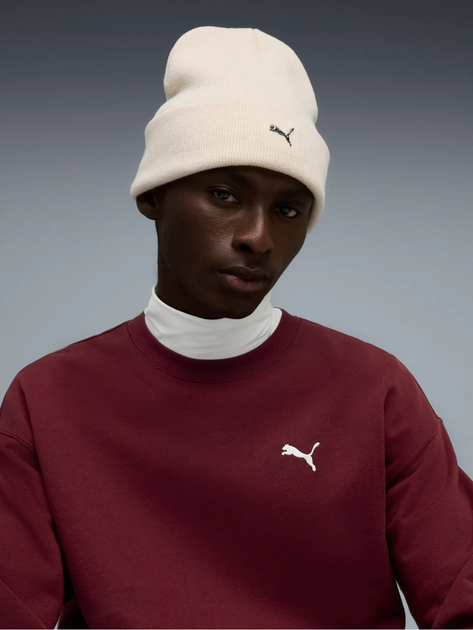 Шапка Puma Metal Cat High Crown Beanie 2640404 One Size Біла (4069157728966) - зображення 2