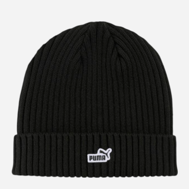 Czapka Puma Ess Patch Mid Crown Beanie 2641701 One Size Czarna (4069157729154) - obraz 1