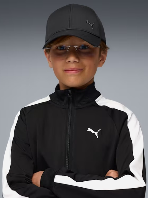 Czapka z daszkiem młodzieżowa Puma Ess Metal Cat Bb Cap Jr 2655601 Czarna (4069157147484) - obraz 2