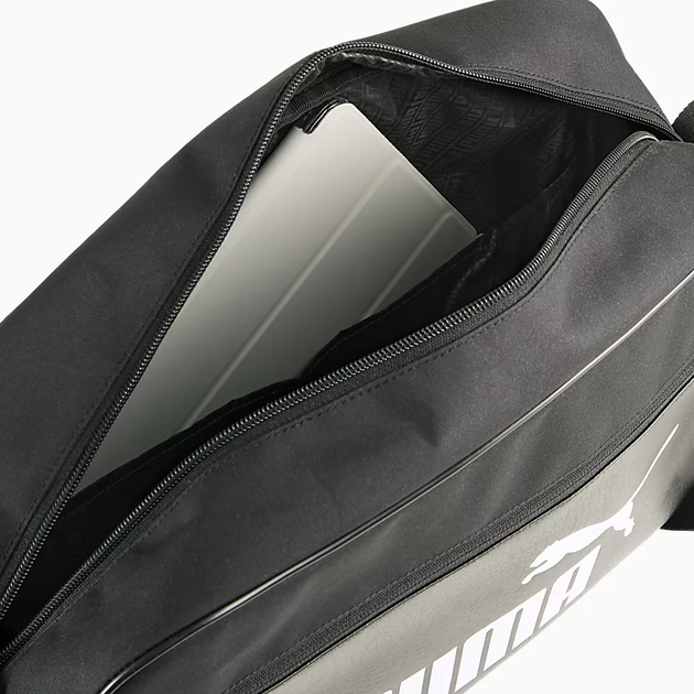 Torba przez ramię męska sportowa materialowa Puma Campus Medium Reporter Bag 9129701 Czarna (4067984160539) - obraz 6