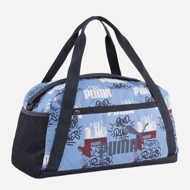 Спортивна сумка тканинна велика Puma Phase Aop Extra Small Sports Bag 9132605 Блакитна (4069157874601) - зображення 1