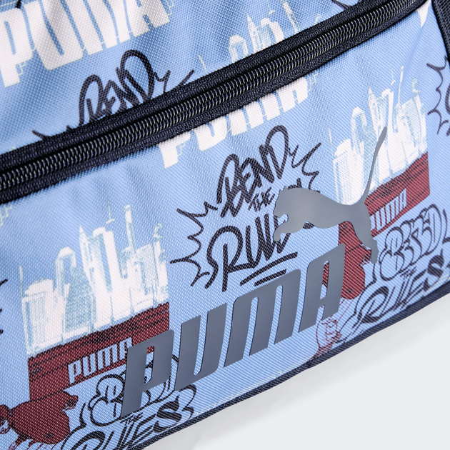 Спортивна сумка тканинна велика Puma Phase Aop Extra Small Sports Bag 9132605 Блакитна (4069157874601) - зображення 4