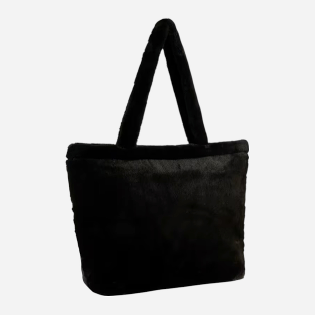 Torba shopper damska materialowa duża Puma Up Faux Fur Shopper 9171201 Czarna (4069157052207) - obraz 3