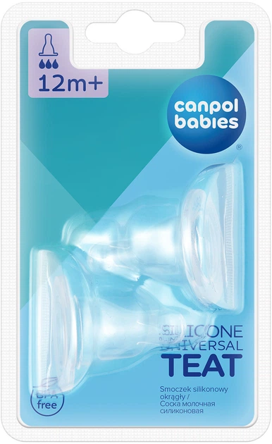 Набор силиконовых сосок Быстрая бутылочка с узким отверстием 2 шт EasyStart Canpol babies (5903407181172) - изображение 2