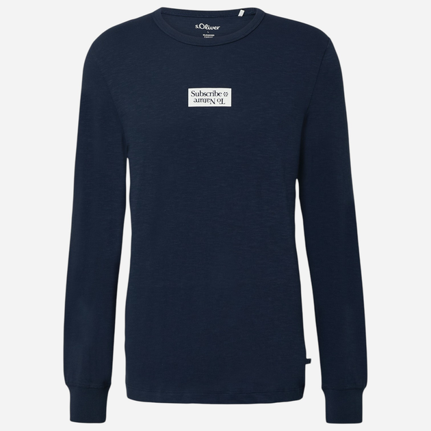 Longsleeve męski s.Oliver 10.3.11.12.130.2169274-59D1 L Granatowy (4099978181077) - obraz 4