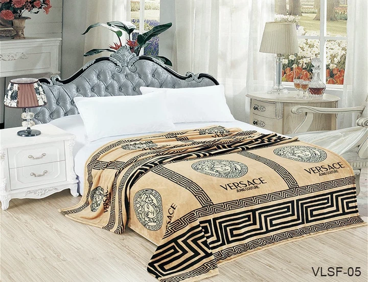 Плед велсофт TAG Tekstil VLSF-05 Версаче (Versace) 200x220 см - зображення 2