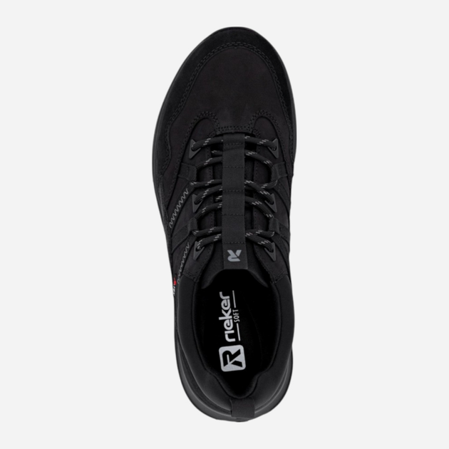 Sneakersy męskie z membraną Rieker U0104-00 41 (7.5UK) Czarne (4061811477685) - obraz 6