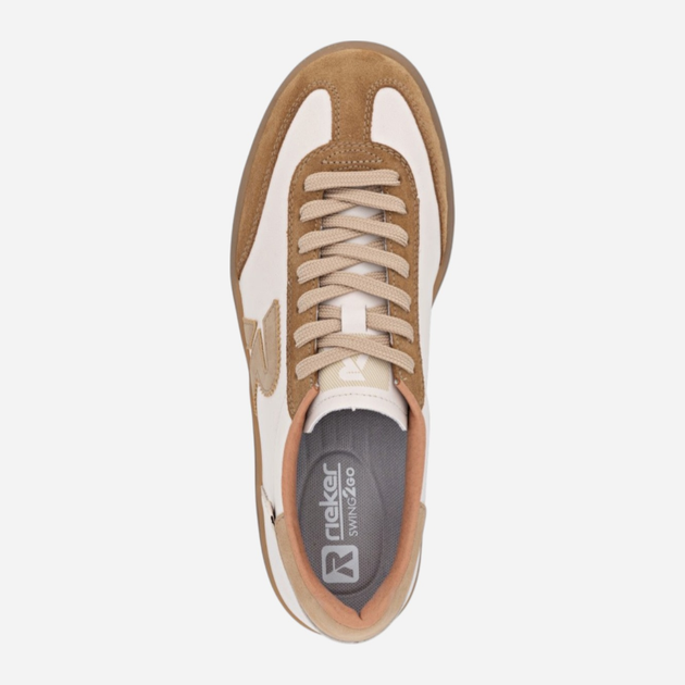 Sneakersy damskie na platformie Rieker W3700-62 39 (6UK) Beżowe (4061811595877) - obraz 7