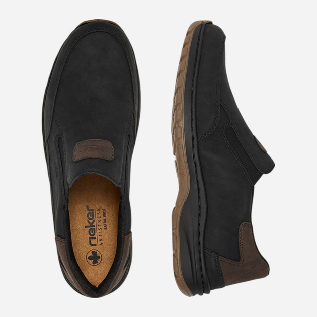 Чоловічі туфлі Rieker 03365-00 45 (10.5UK) Чорні (4061811549870) - зображення 4
