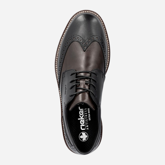 Buty derby męskie skórzane Rieker 04504-45 44 (9.5UK) Ciemnoszare (4061811550579) - obraz 8