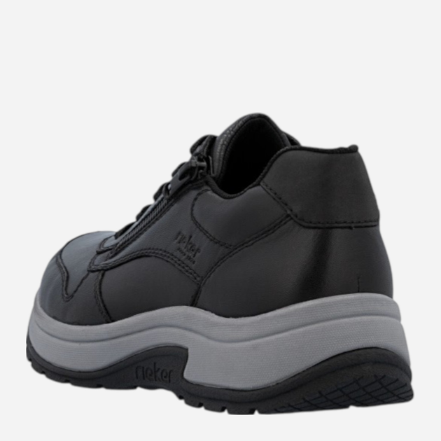 Sneakersy męskie skórzane Rieker 11002-00 43 (9UK) Czarne (4061811560349) - obraz 6