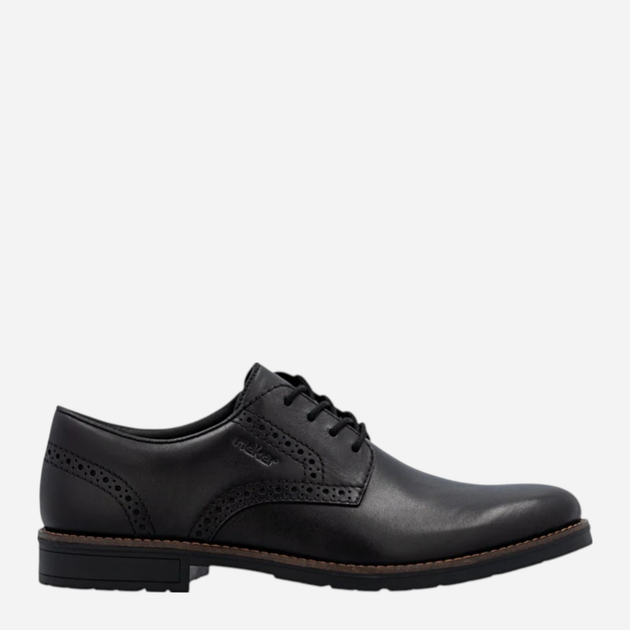 Buty derby męskie skórzane Rieker 14642-00 43 (9UK) Czarne (4061811473793) - obraz 1