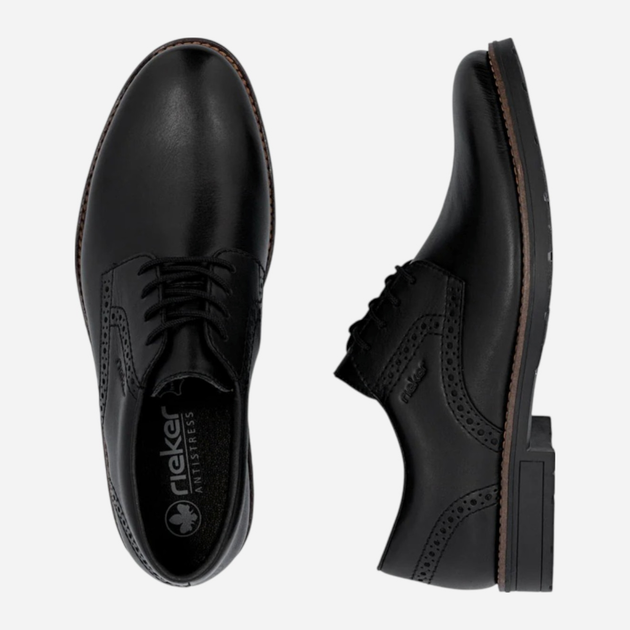 Buty derby męskie skórzane Rieker 14642-00 44 (9.5UK) Czarne (4061811473809) - obraz 4