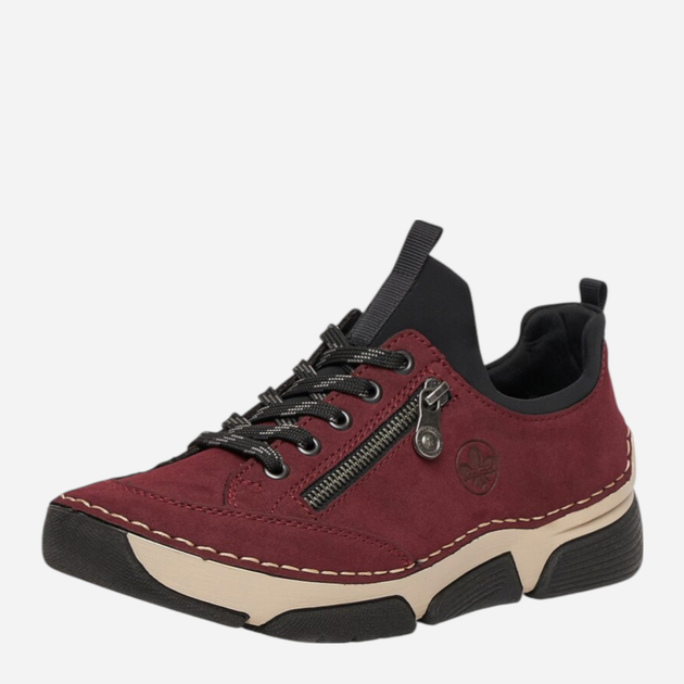 Sneakersy damskie Rieker 45973-36 37 (4UK) Bordowe (4061811544820) - obraz 2