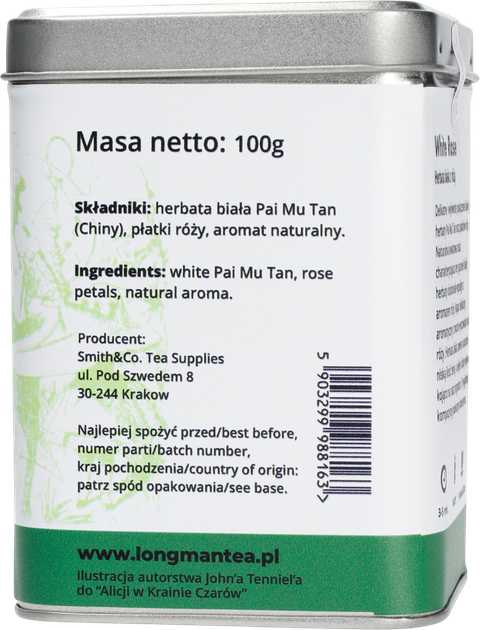 Herbata sypana Long Man Tea White Rose w puszce 100 g (5903299988163) - obraz 4