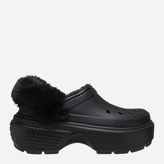 Chodaki damskie ocieplane Crocs Stomp Lined Clog 208546-001 37-38 Czarne (196265426102) - obraz 1
