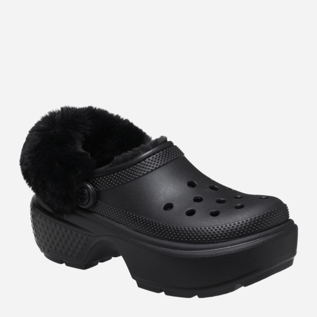 Chodaki damskie ocieplane Crocs Stomp Lined Clog 208546-001 37-38 Czarne (196265426102) - obraz 2