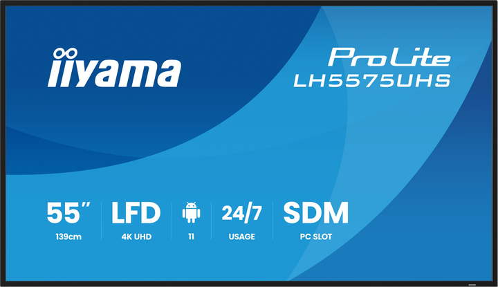 Монітор 55" iiyama ProLite LH5575UHS-B2AG - зображення 1