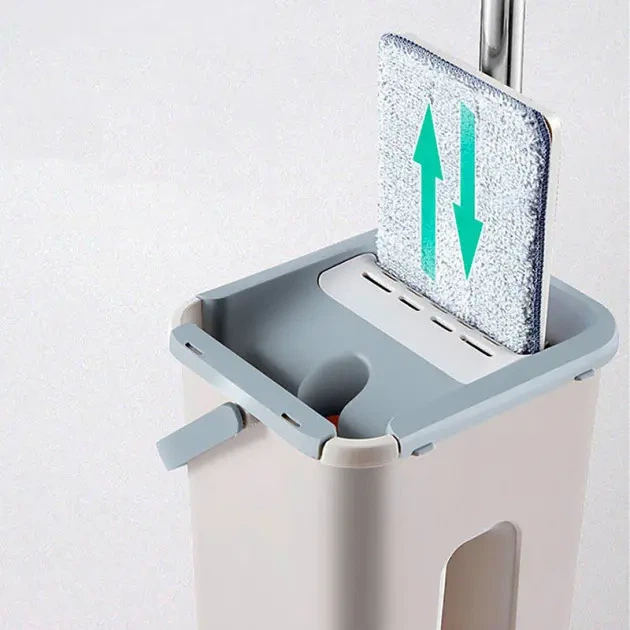 Швабра з відром і самоотжимом Spin Mop 360 швабра ледарка розмір 127 х 32 см ступінь віджиму 90%-100% - Фото 1 Швабра з відром і самоотжимом Spin Mop 360 швабра ледарка розмір 127 х 32 см ступінь віджиму 90%-100% - зображення 1