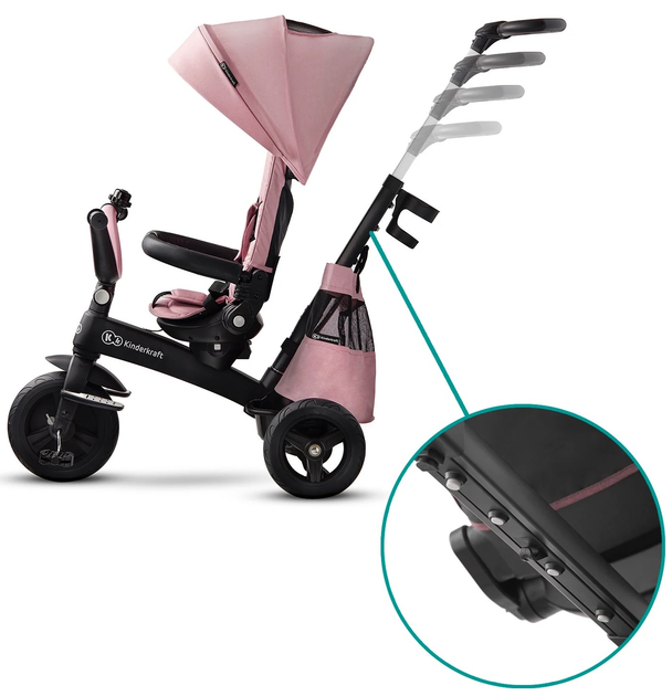 Велосипед триколісний Kinderkraft Easytwist Mauvelous Pink (KKRETWIPNK0000) - зображення 6
