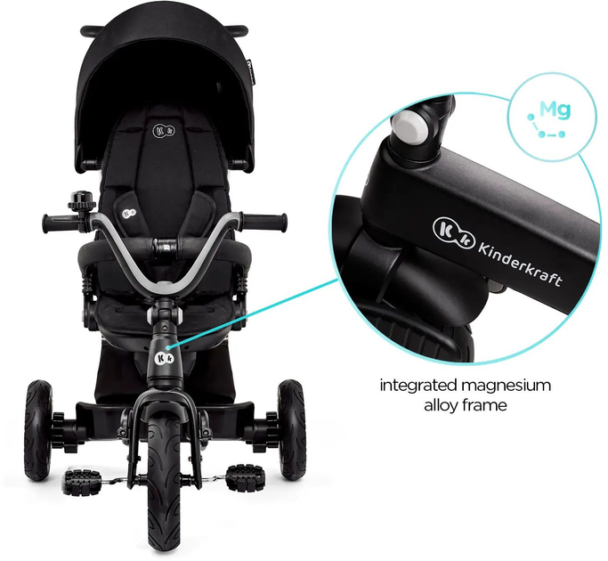 Rowerek trójkołowy Kinderkraft Easytwist Black (KREASY00BLK0000) - obraz 13