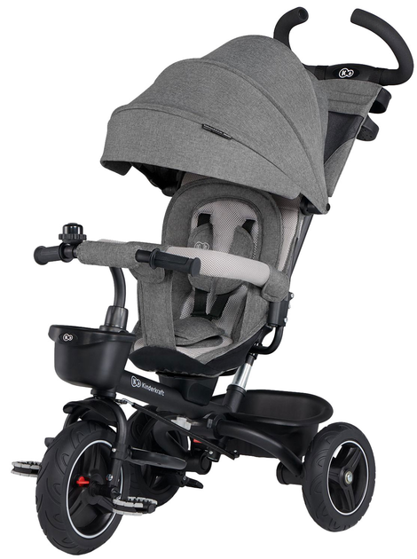 Rowerek trójkołowy Kinderkraft Spinstep Platinum Grey (RSPST00GRY0000) - obraz 1