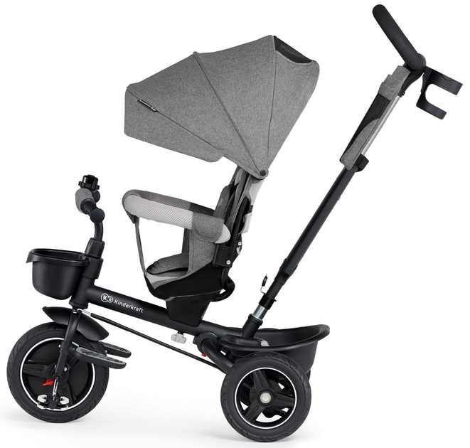 Rowerek trójkołowy Kinderkraft Spinstep Platinum Grey (RSPST00GRY0000) - obraz 4