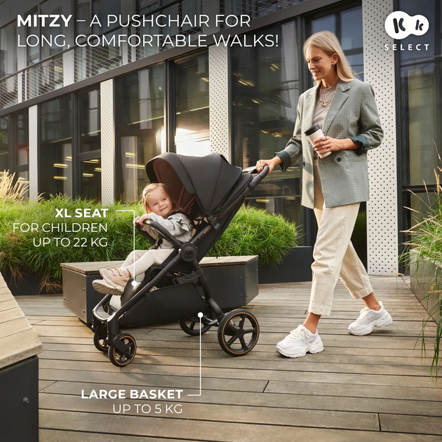 Wózek spacerowy Kinderkraft Mitzy Ink Black (KSMITZ00BLK0000) - obraz 8