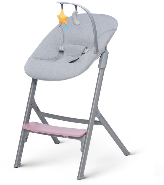 Krzesełko do karmienia Kinderkraft Livy Calmee Aster Pink z leżaczkiem (KHLICA00PNK0000) - obraz 3