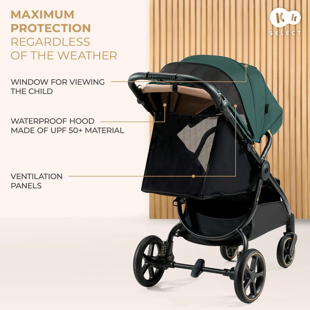 Прогулянкова коляска Kinderkraft Mitzy Jade Green (KSMITZ00GRE0000) - зображення 7