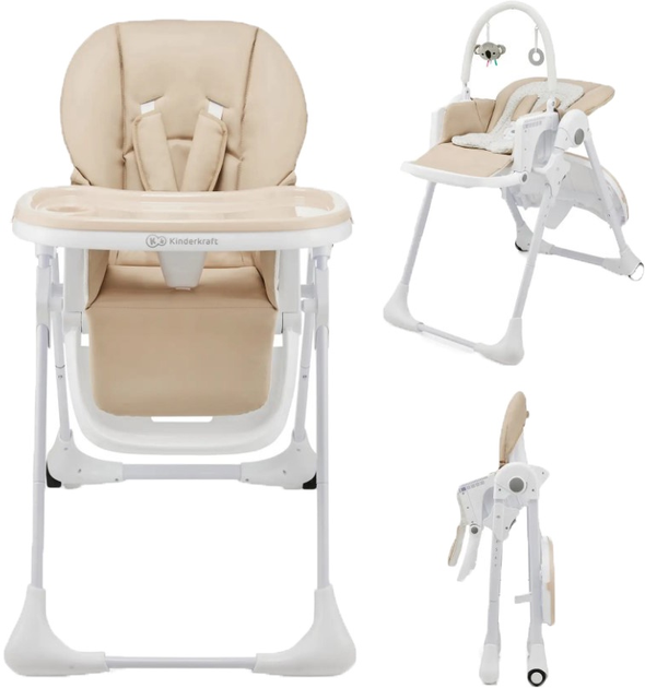 Krzesełko do karmienia Kinderkraft Tummie Beżowe (KHTUMM00BEG0000) (5902533925056) - obraz 1