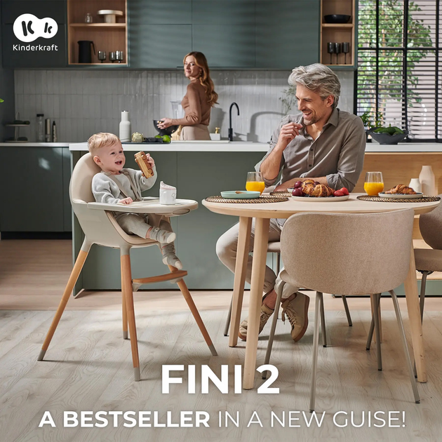 Krzesełko do karmienia 2 w 1 Kinderkraft Fini 2 Green (KHFINI02GRE0000) (5902533924516) - obraz 3