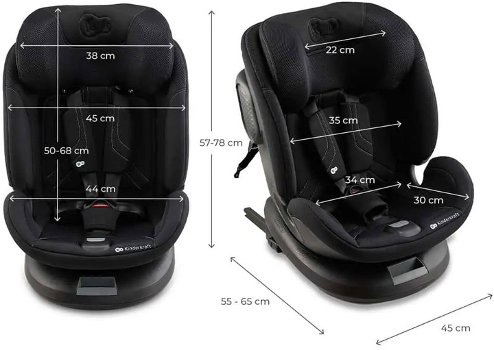 Fotelik samochodowy Kinderkraft Xpedition 3 i-Size Czarny (KCXPED03BLK0000) (00-00305300) - obraz 11