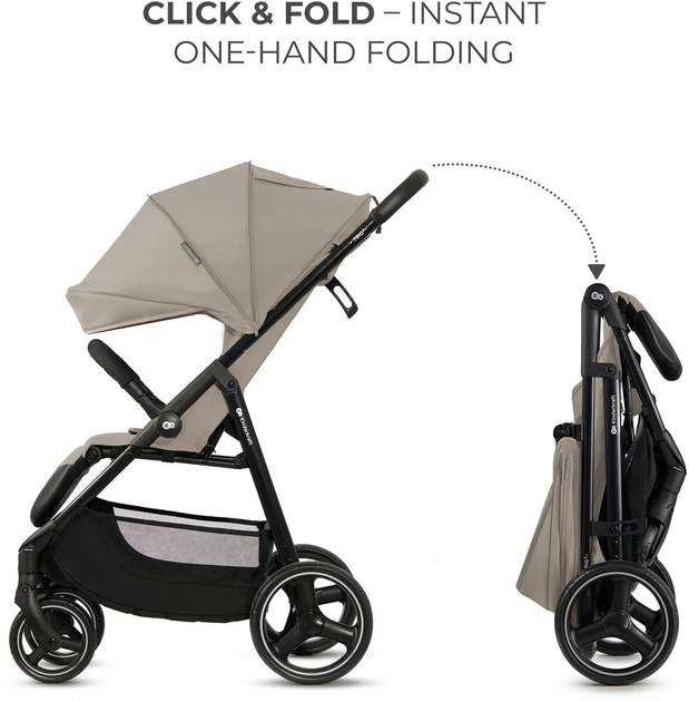 Wózek spacerowy Kinderkraft Trig 3 Stone Beige (KSTRIG03BEG0000) (5902533924851) - obraz 2