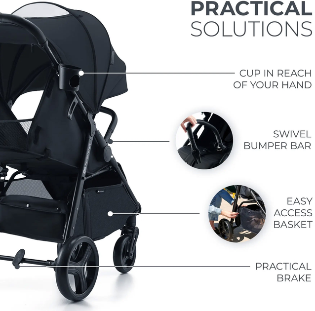 Wózek Kinderkraft Rine Classic Black (5902533922147) (KSRINE00BLK0000) - obraz 9