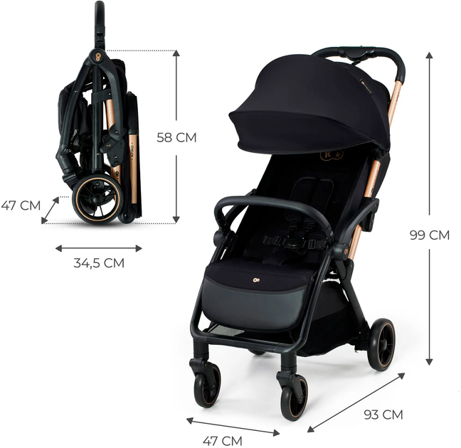 Прогулянкова коляска KinderKraft Apino Raven Black (5902533924127) - зображення 8