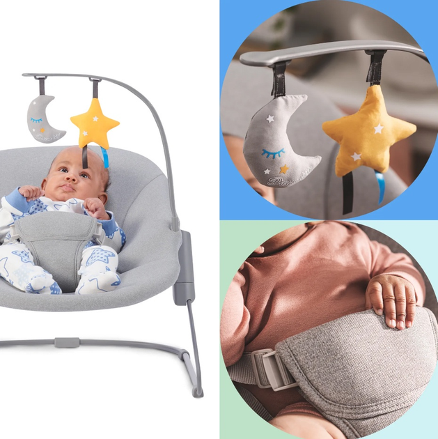 Leżaczek-bujaczek Kinderkraft Calmee Szary (5902533919048) (KBCALM00GRY0000) - obraz 11