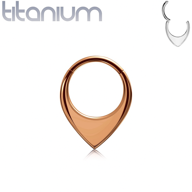 Кольцо кликер из титана Spikes RHT108-1610-BR серьга для пирсинга септума, уха (Цвет: Бронзовий, Диаметр:10мм) - Фото 2 Кольцо кликер из титана Spikes RHT108-1610-BR серьга для пирсинга септума, уха (Цвет: Бронзовий, Диаметр:10мм) - изображение 2