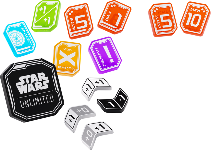 Набір з 55 тематичних жетонів для гри Gamegenic: Star Wars Unlimited Card Game - Premium Tokens Pro GGS60159ML (4251715417799) - зображення 8