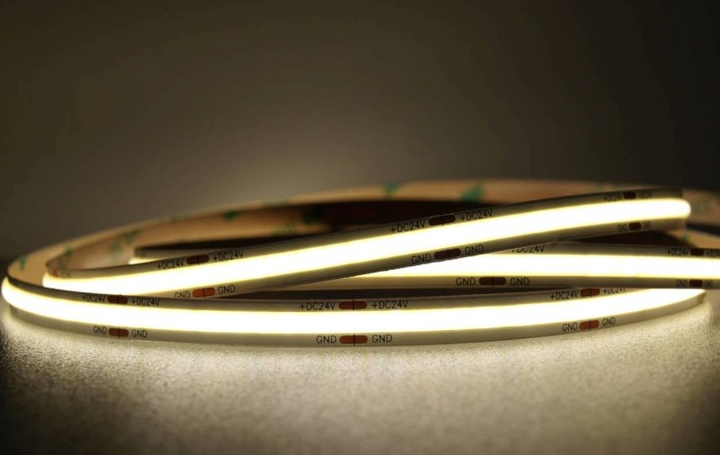 Profesjonalna taśma MW Lighting COB 24V 4W/m 6500K IP20 4mm mini PCB (UQS-COB-4W-W-24V-5m) (5902135161296) - obraz 1