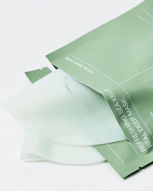 Ночная гидрогелевая маска с морскими водорослями Biodance Refreshing Sea Kelp Real Deep Mask, 1 шт - изображение 2