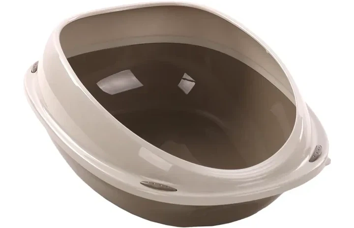 Пластиковий туалет Georplast Shuttle для котів 45x36x15.5 см, коричневий - зображення 2