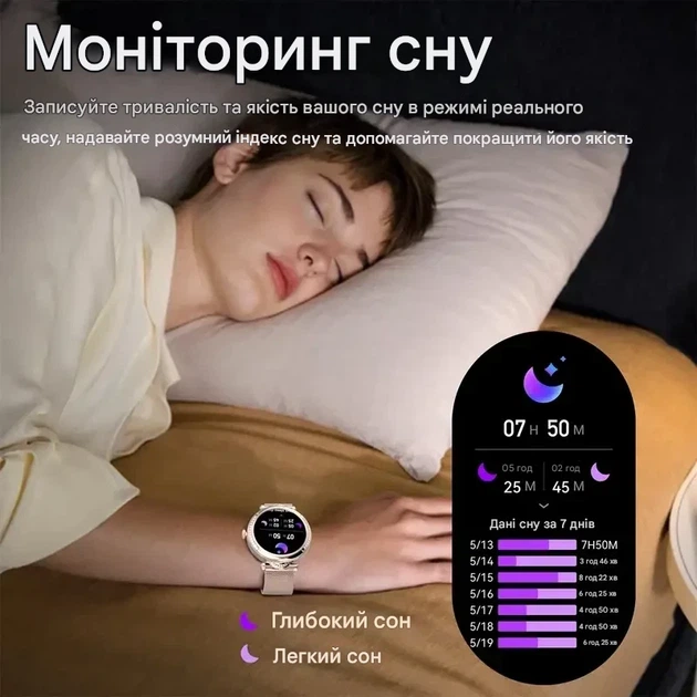 Смарт-часы женские Getfitsoo Diamond с звонками, пульсометром и трекером активности с двумя ремешками - изображение 6