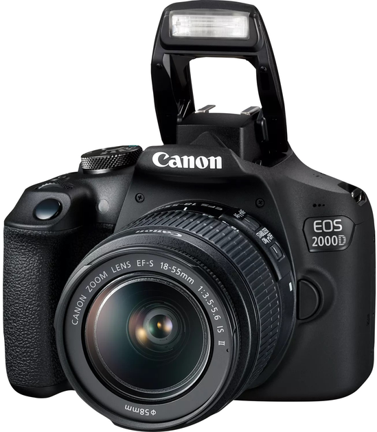 Фотоапарат Canon EOS 2000D + EF-S 18-55 IS II + Сумка SB130 + Карта памʼяті 16 ГБ (2728C013) - зображення 4